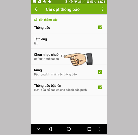 Cài đặt nhạc chuông